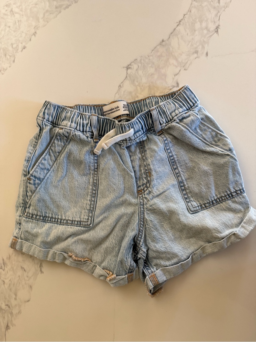 Light Blue Denim girls Abercrombie Jean shorts size 13/14